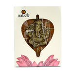 1 Pc Lord Ganesh on Leaf Patta Wall Hanging