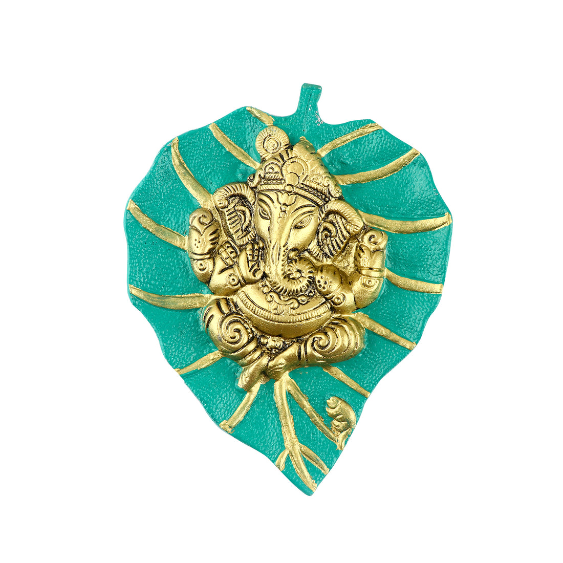 1 Pc Lord Ganesh on Leaf Patta Wall Hanging