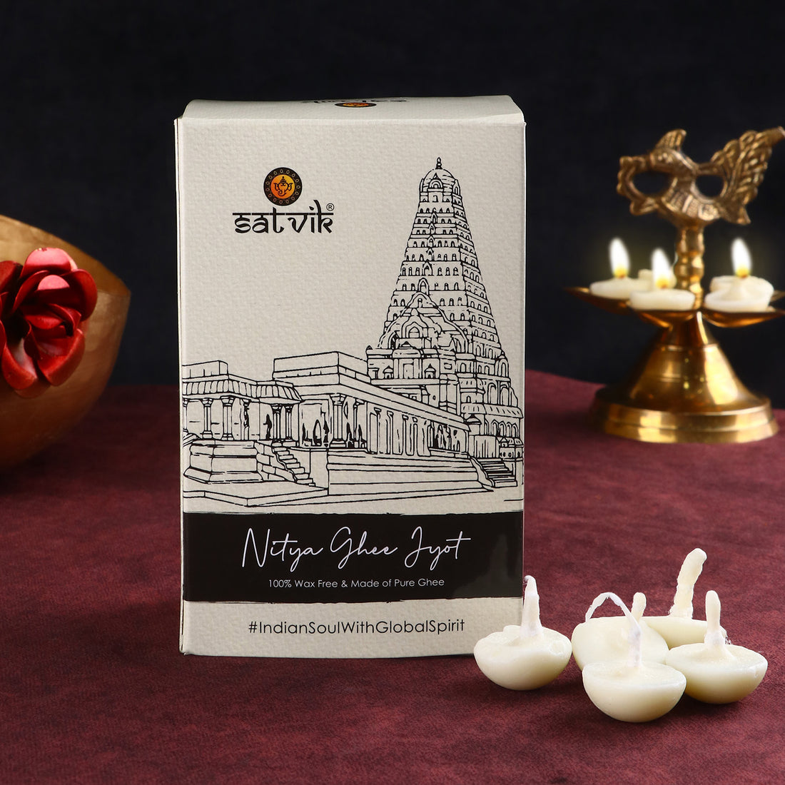 50 Pc Pure Desi Ghee Diya Wicks (Wax Free)
