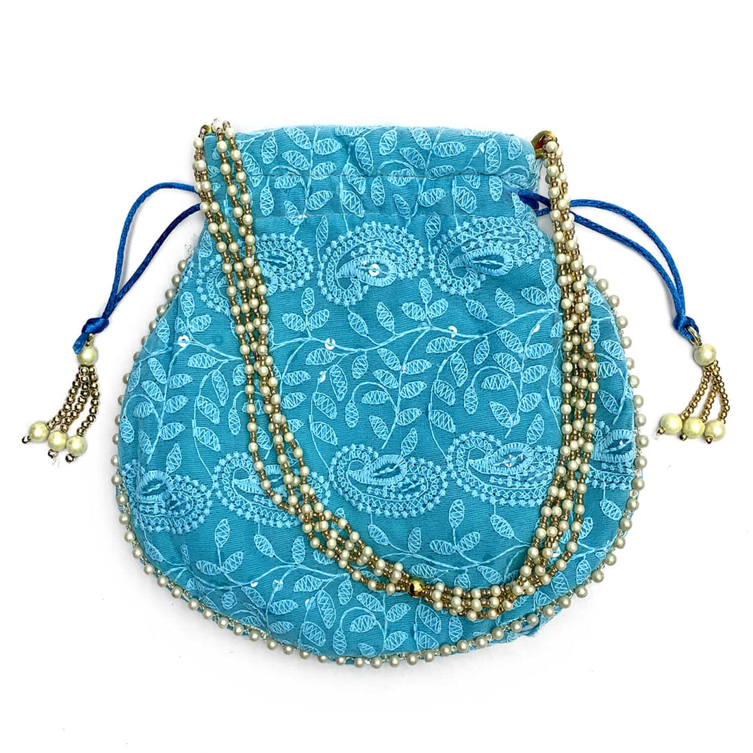 Ethnic Round Embroided Potli Pouches