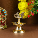 Brass 1 Step Panchmukhi Peacock Kerala Diya