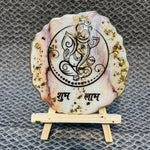 Decorative Ganesha Shubh Labh Frame With Stand Made With Epoxy