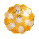 Decorative Embossed Silver Golden Flower Bowl
