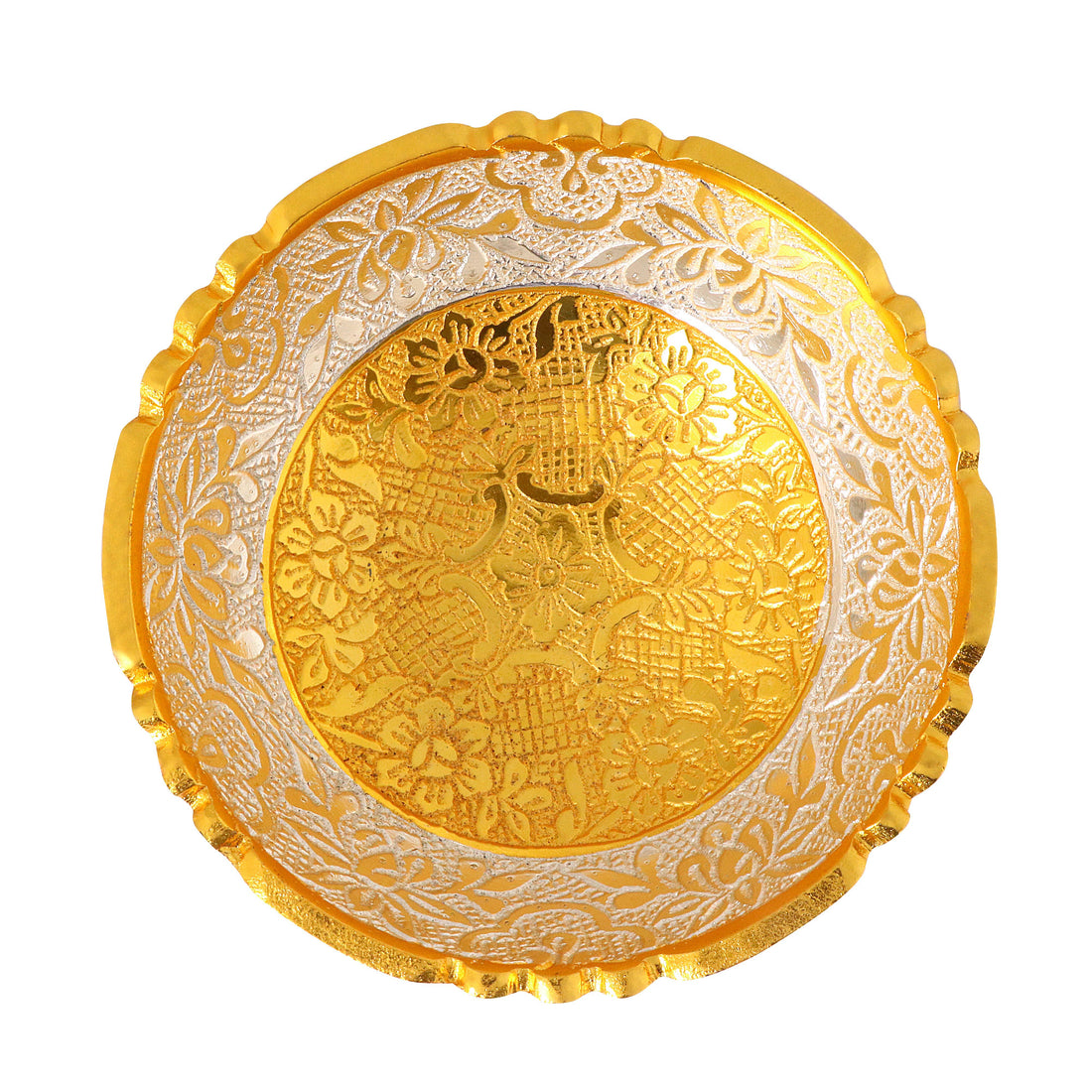 Decorative Embossed Golden Base Bowl