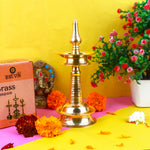 11 Inch Small Brass Kerala Diya. AKP NilaVilakku Deepam