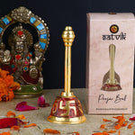 Om Swastik Brass Puja Red Bell