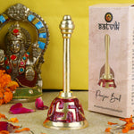Om Swastik Brass Puja Red Bell