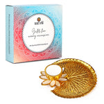 Adorable Gold And White Pooja Platter