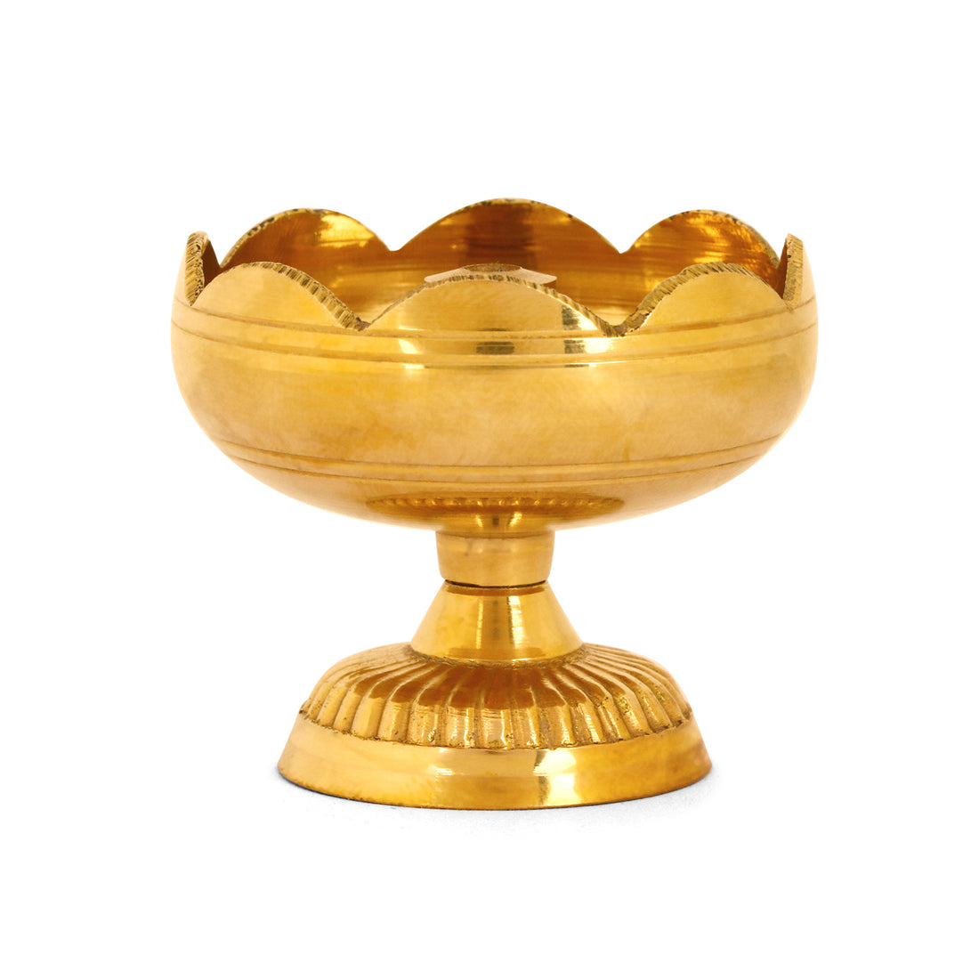 Designer Pure Brass Diya (Small)
