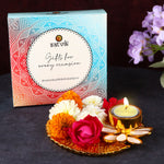 Adorable Gold And White Pooja Platter
