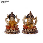 3 Inch Delightful Brass Laxmi Ganesh Idol
