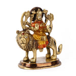 4.9 Inch Fascinating Brass Sherawali Mata Idol