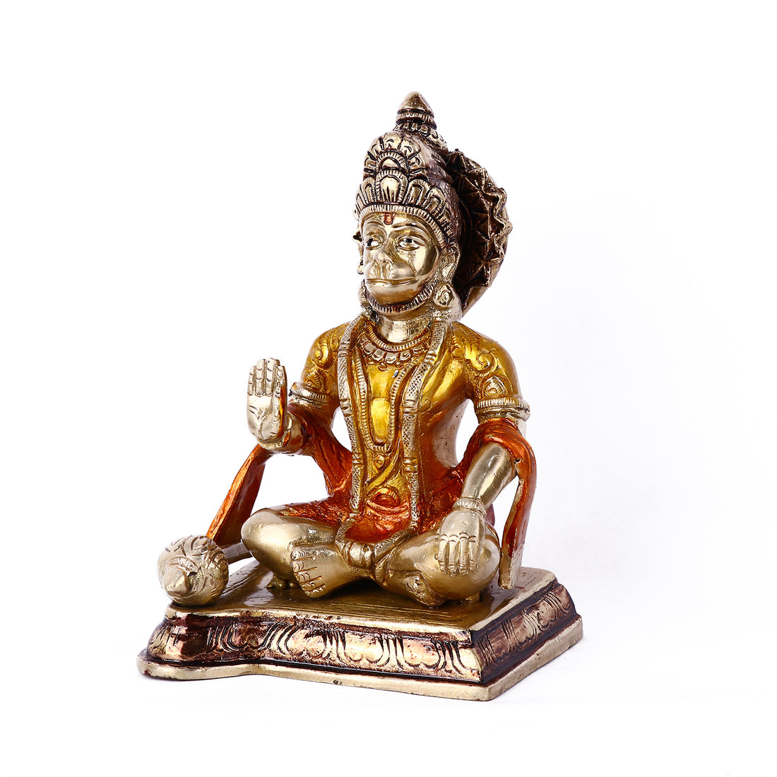6.3 Inch Pleasant Brass Hanuman Idol