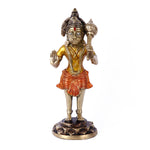 7.6 Inch Brass Standing Hanuman Ji Idol