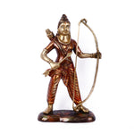 10.6 Inch Victorious Ram with Bow Brass Idol