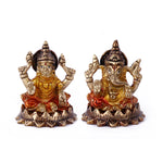 3 Inch Delightful Brass Laxmi Ganesh Idol