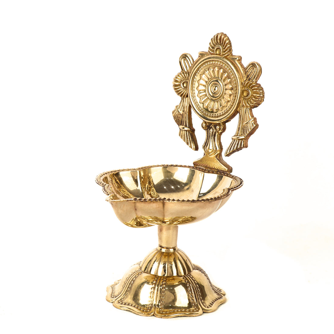 Elegant Designer Chakra Brass Diya