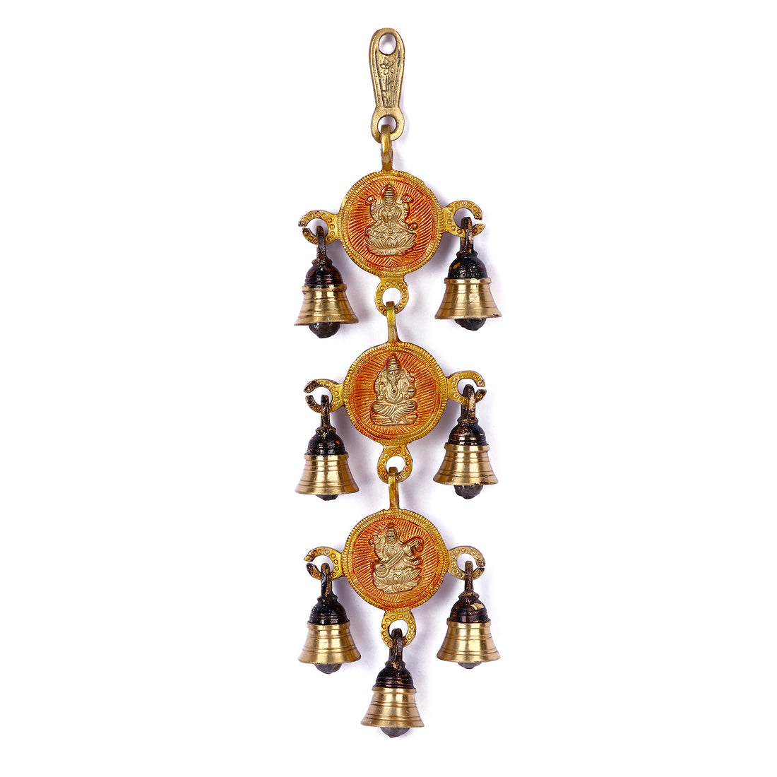 12.5 Pure Brass Laxmi Ganesh Saraswati Wall Hanging