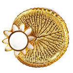 Adorable Gold And White Pooja Platter