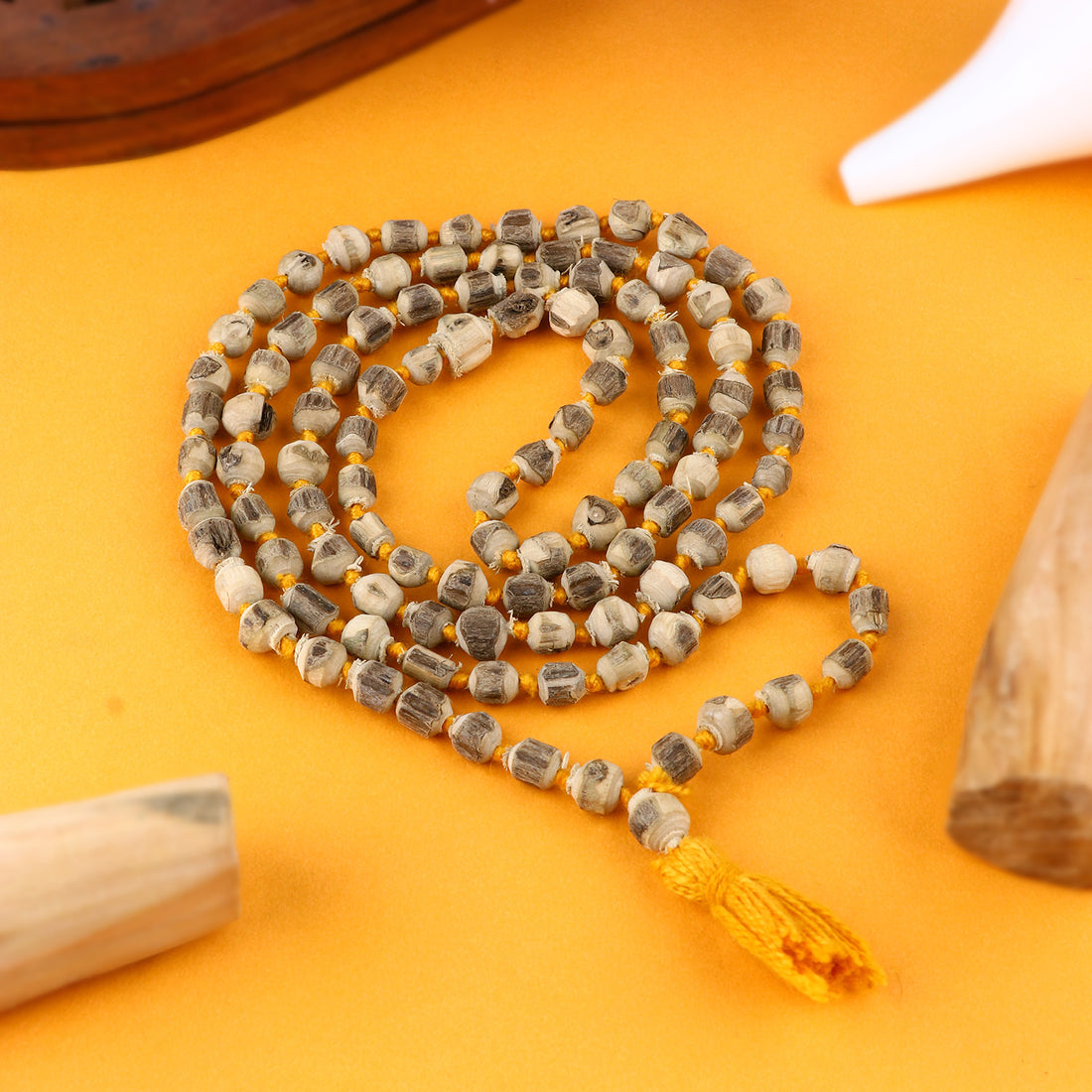 100% Pure Tulsi Kanthi Jap Mala – 108 Beads (6mm)