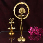 12 INCH Brass Mor Kiran Style Kerala Diya