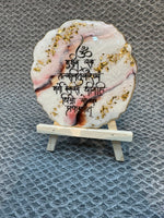Decorative Gayatri Mantra Frame With Stand Made With Epoxy