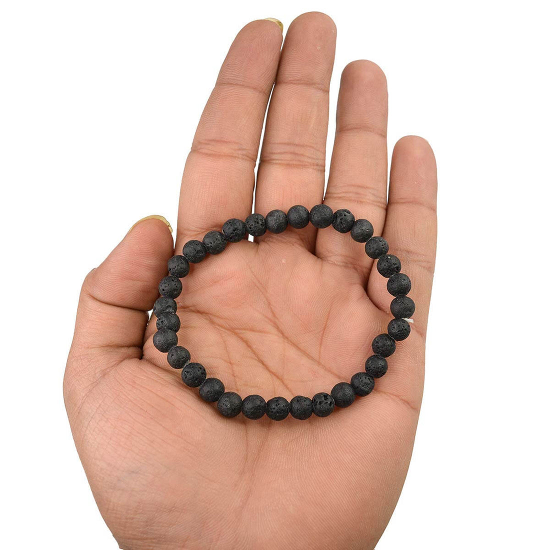 Authentic Lava Crystal Bracelet for Reiki Healing 6 MM