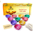 Multi Color Clay Diya 10 Pc Set | India’s Largest Pooja Accessories Brand – www.satvikstore.in
