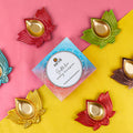 Multicolor Lotus Shape Diya | India’s Largest Pooja Accessories Brand – www.satvikstore.in
