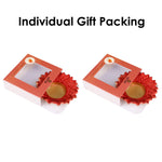 Floral Chakra Metal Diya in Red Color (Pack of 2)