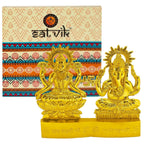 Lakshmi Ganesha Metal Statue Puja Store Online Pooja Items Online Puja Samagri Pooja Store near me www.satvikstore.in