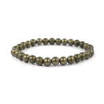 Authentic Pyrite Crystal Bracelet for Reiki Healing 6 MM