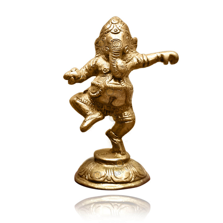 Brass Dancing Ganesh Idol Puja Store Online Pooja Items Online Puja Samagri Pooja Store near me www.satvikstore.in