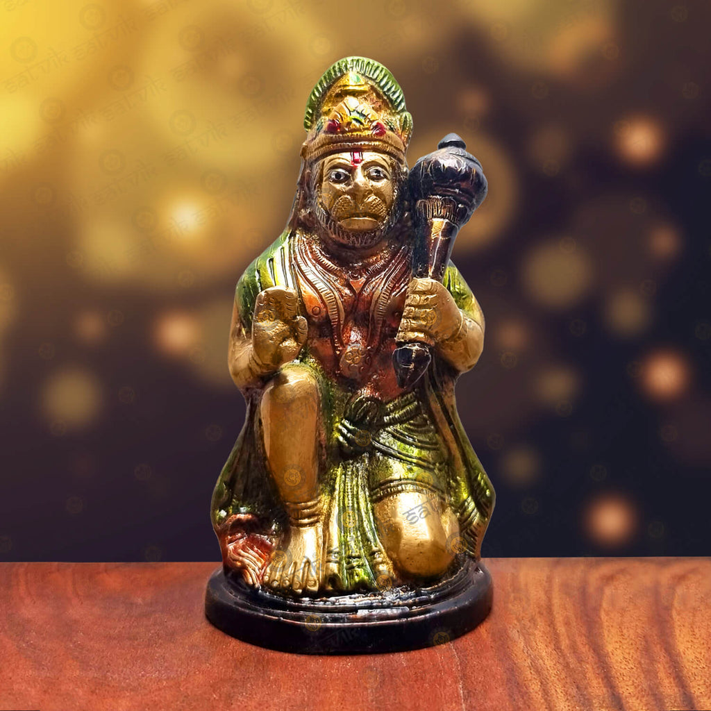 Brass Hanuman Statue Puja Store Online Pooja Items Online Puja Samagri Pooja Store near me www.satvikstore.in