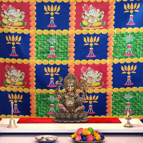Vibrant multicolor backdrop cloth | India’s Largest Pooja Accessories Brand – www.satvikstore.in
