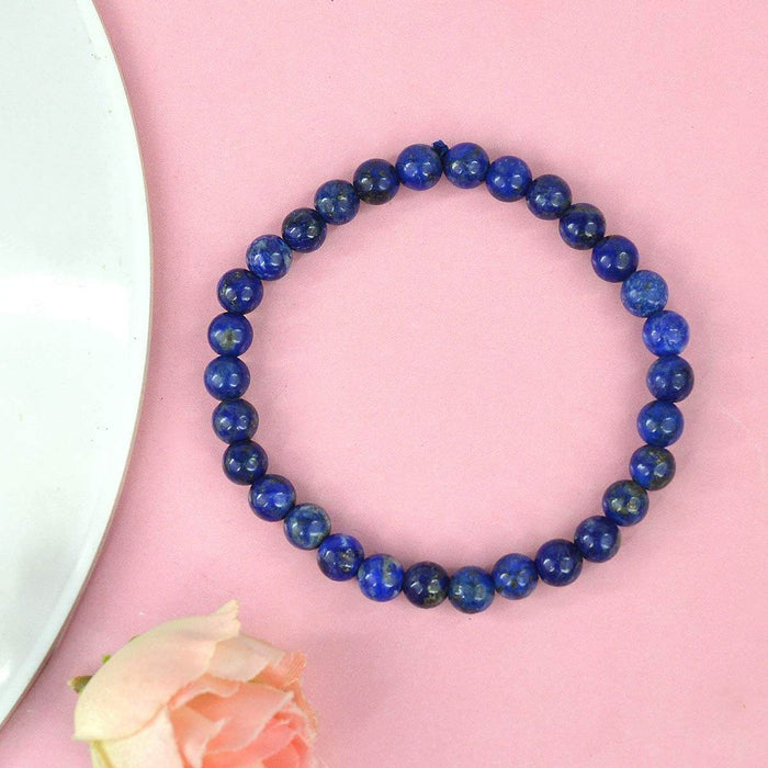 Authentic Lapis Crystal Bracelet for Reiki Healing – 6 MM Beads for Intuition, Clarity, and Inner Peace. India’s Largest Pooja Accessories Brand – www.satvikstore.in
